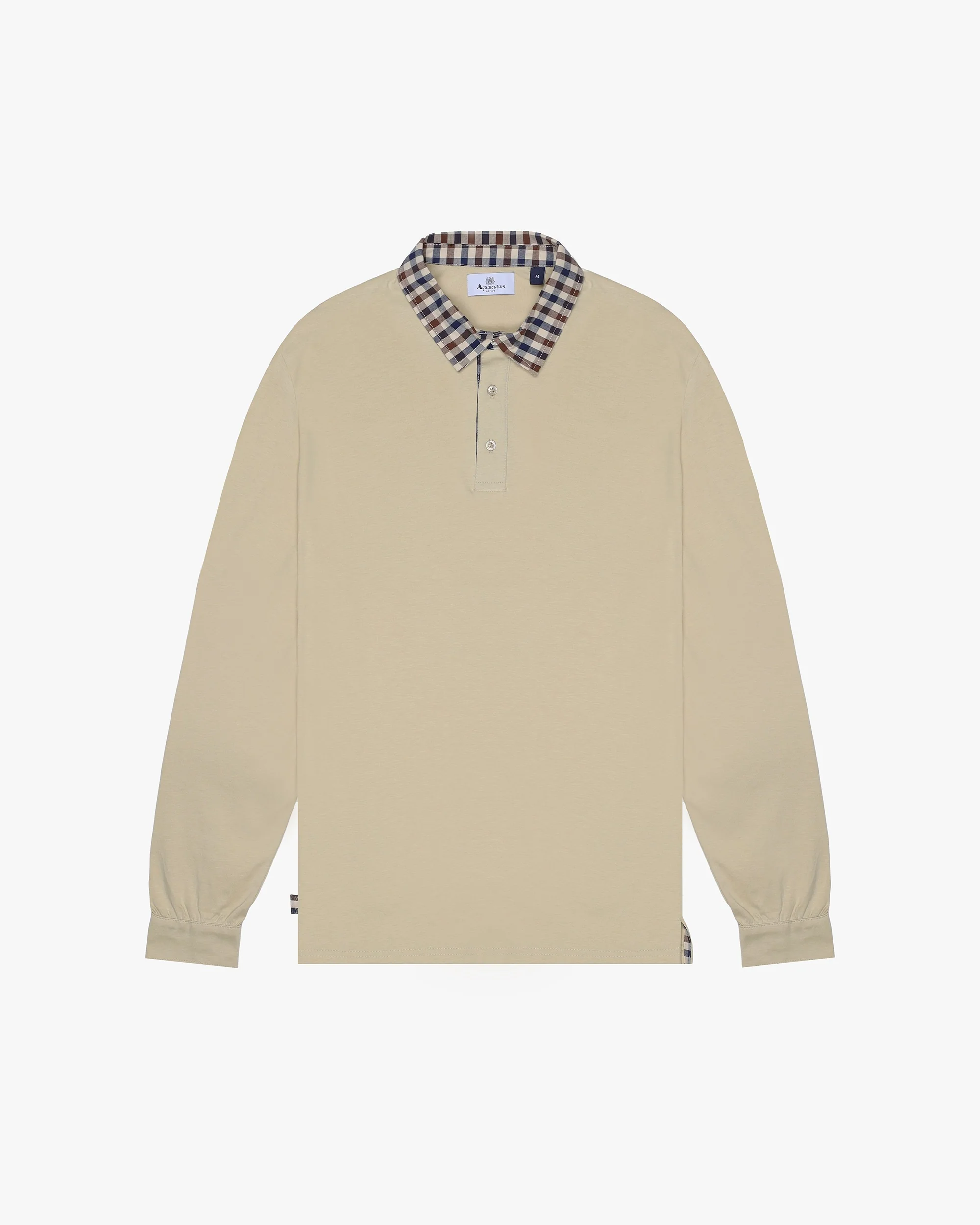 LONGSLEEVE CLUB CHECK COLLAR POLO