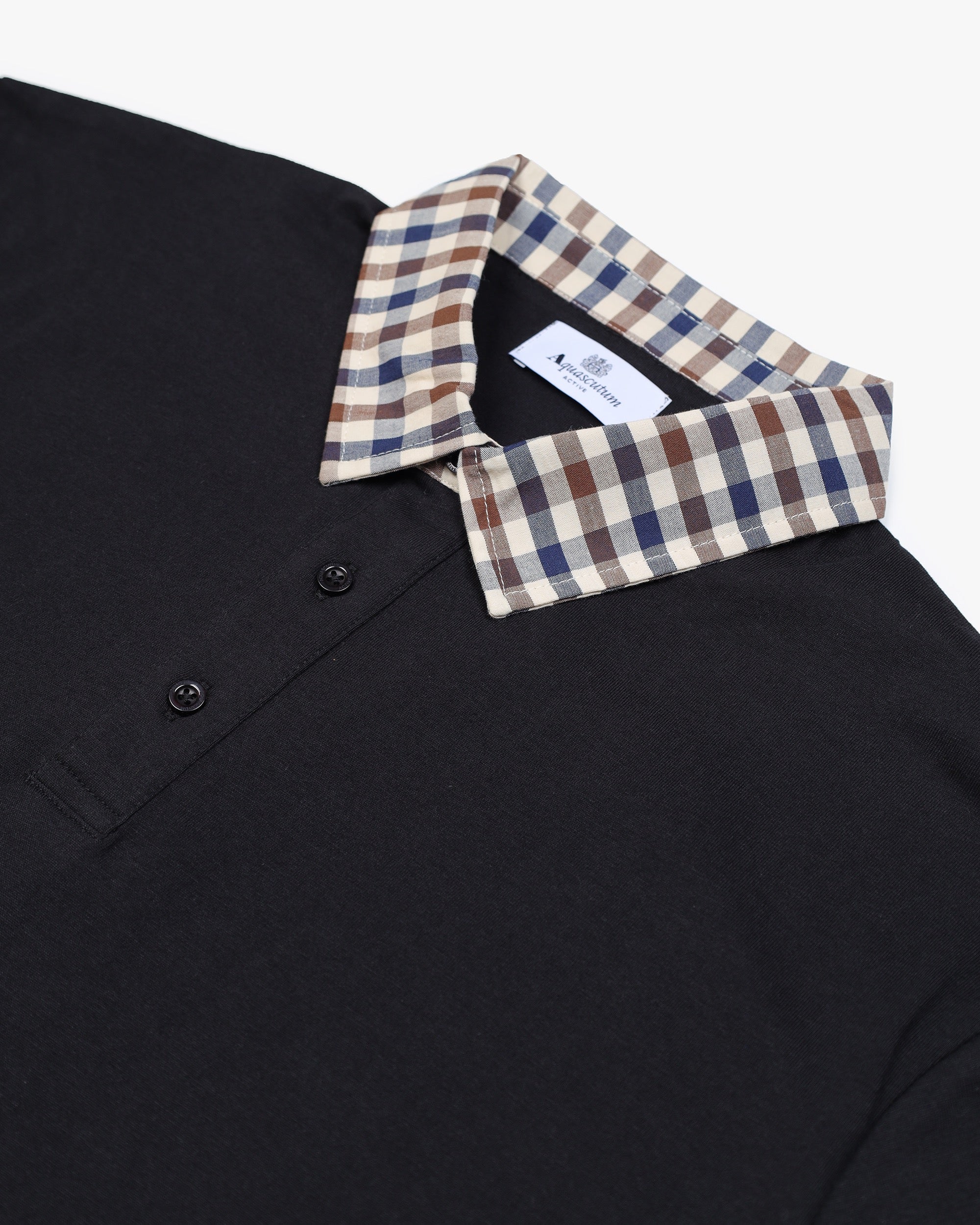 LONGSLEEVE CLUB CHECK COLLAR POLO - Image 3