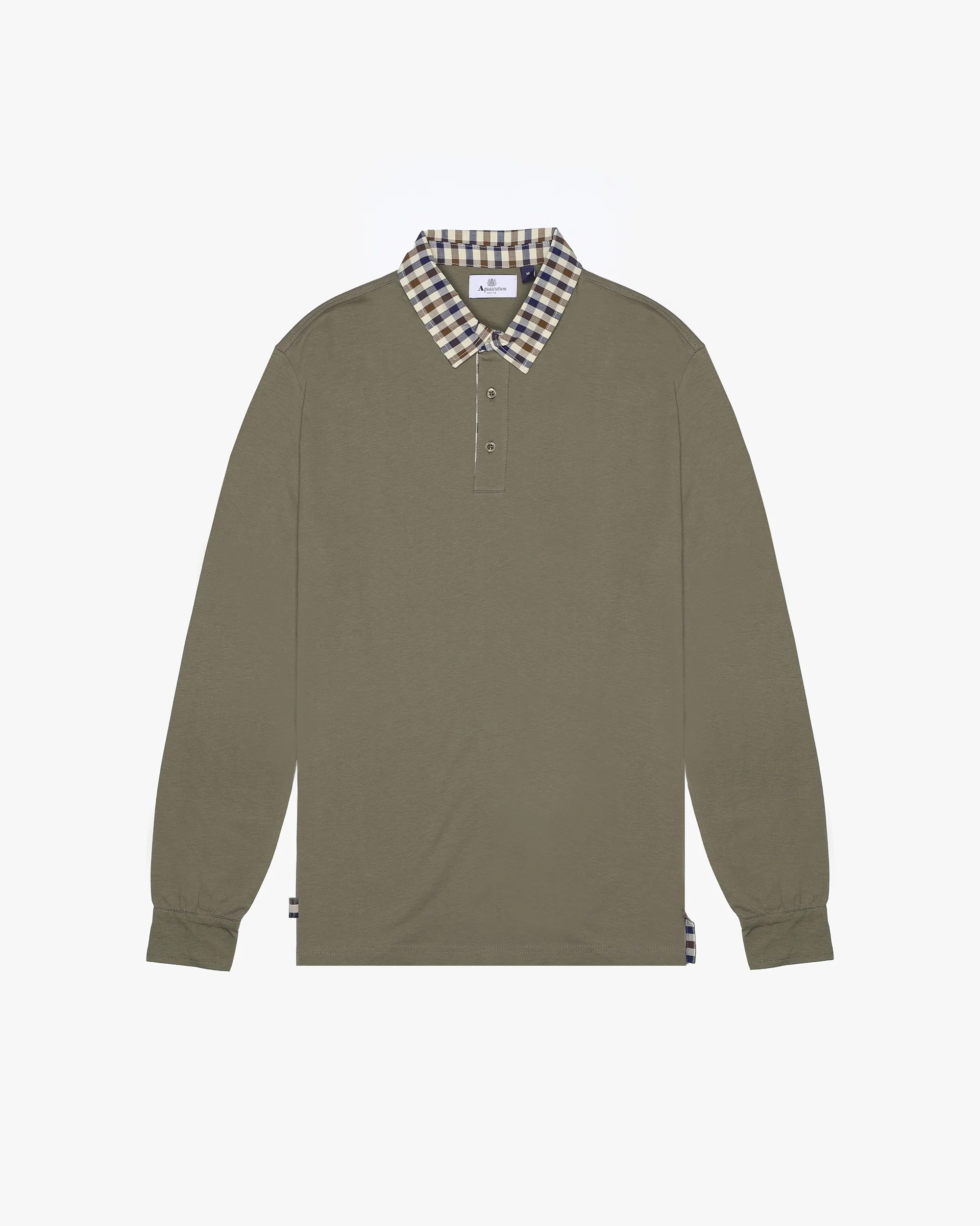 LONGSLEEVE CLUB CHECK COLLAR POLO