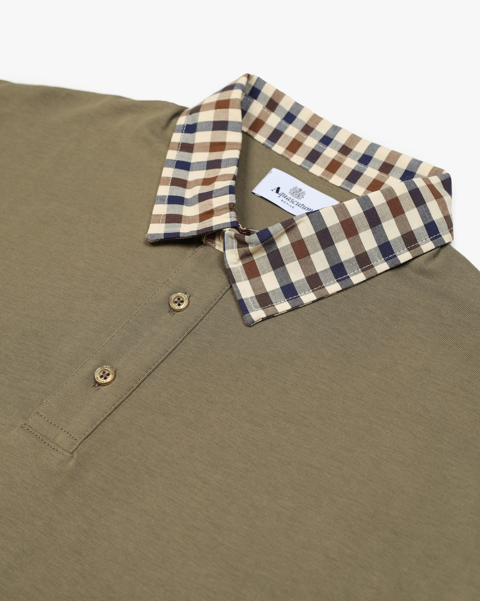 LONGSLEEVE CLUB CHECK COLLAR POLO - Image 3