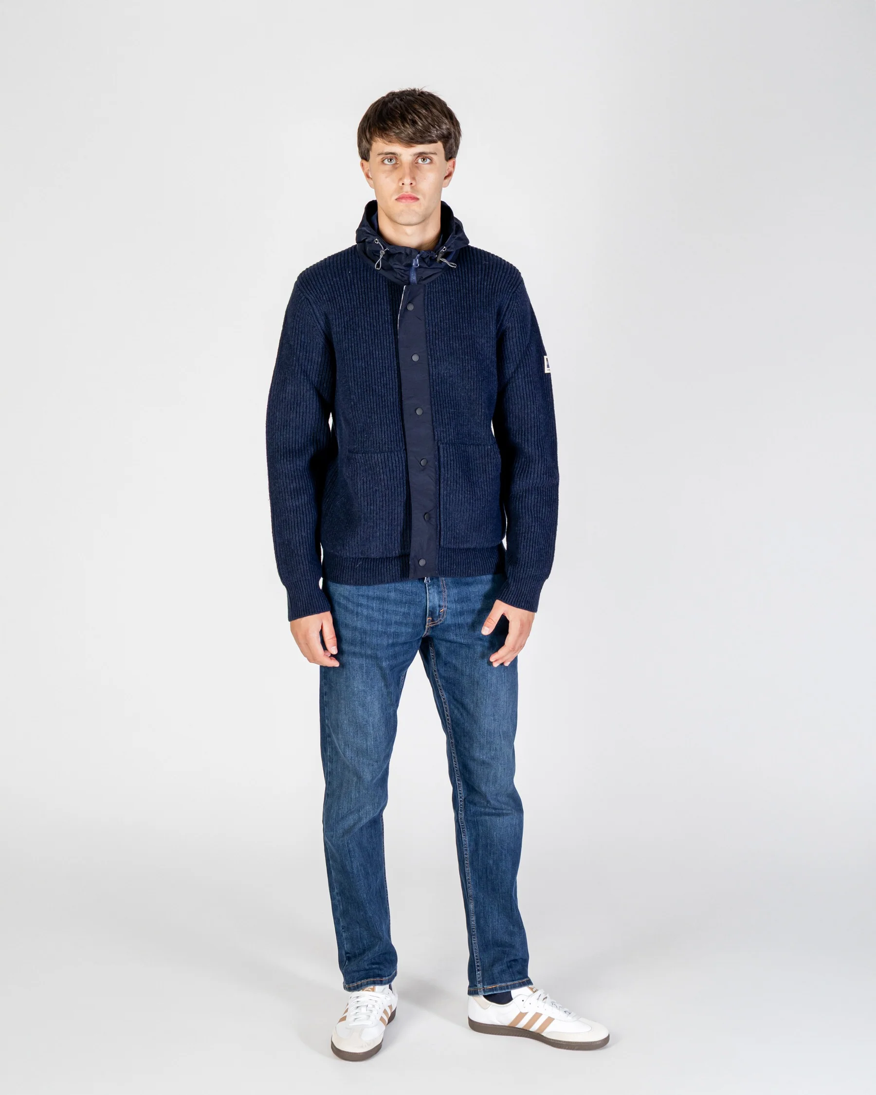 LAMBSWOOL HOODED FZ KNIT - Image 10