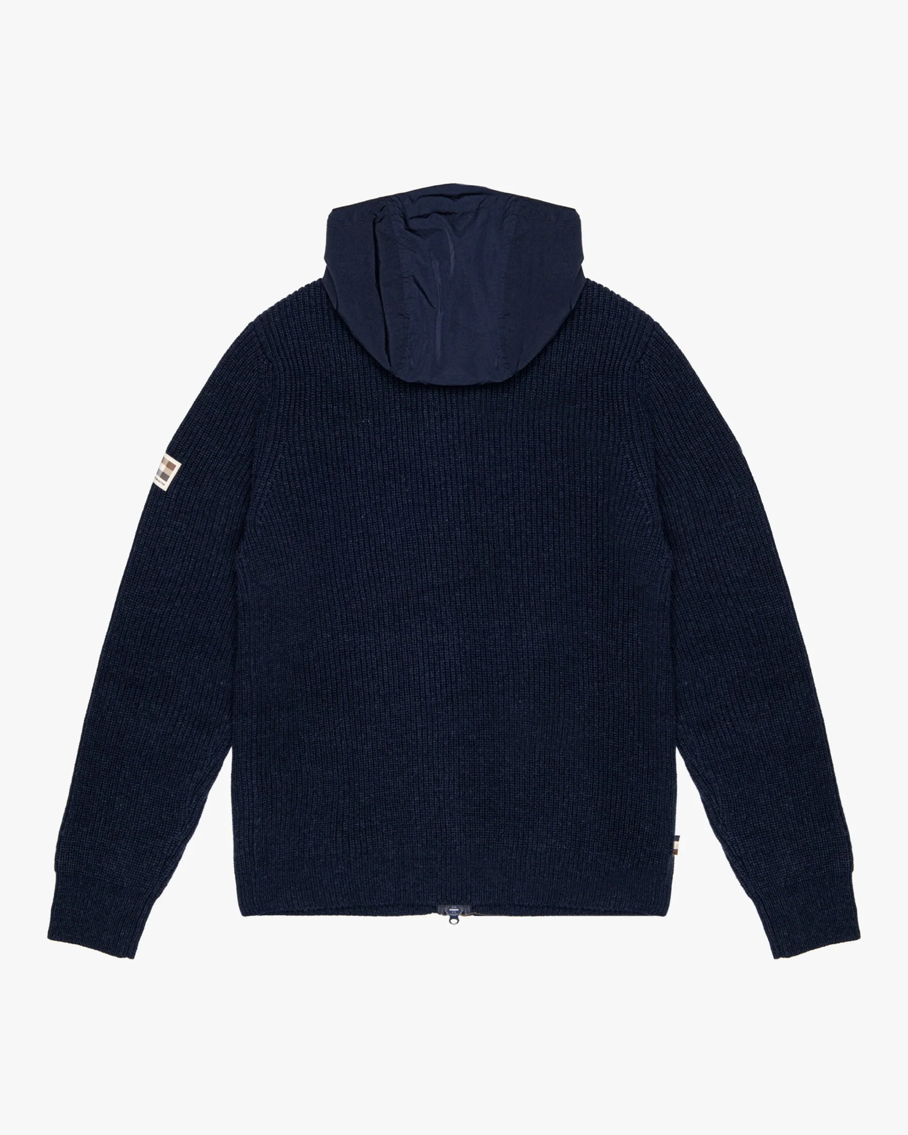 LAMBSWOOL HOODED FZ KNIT - Image 3