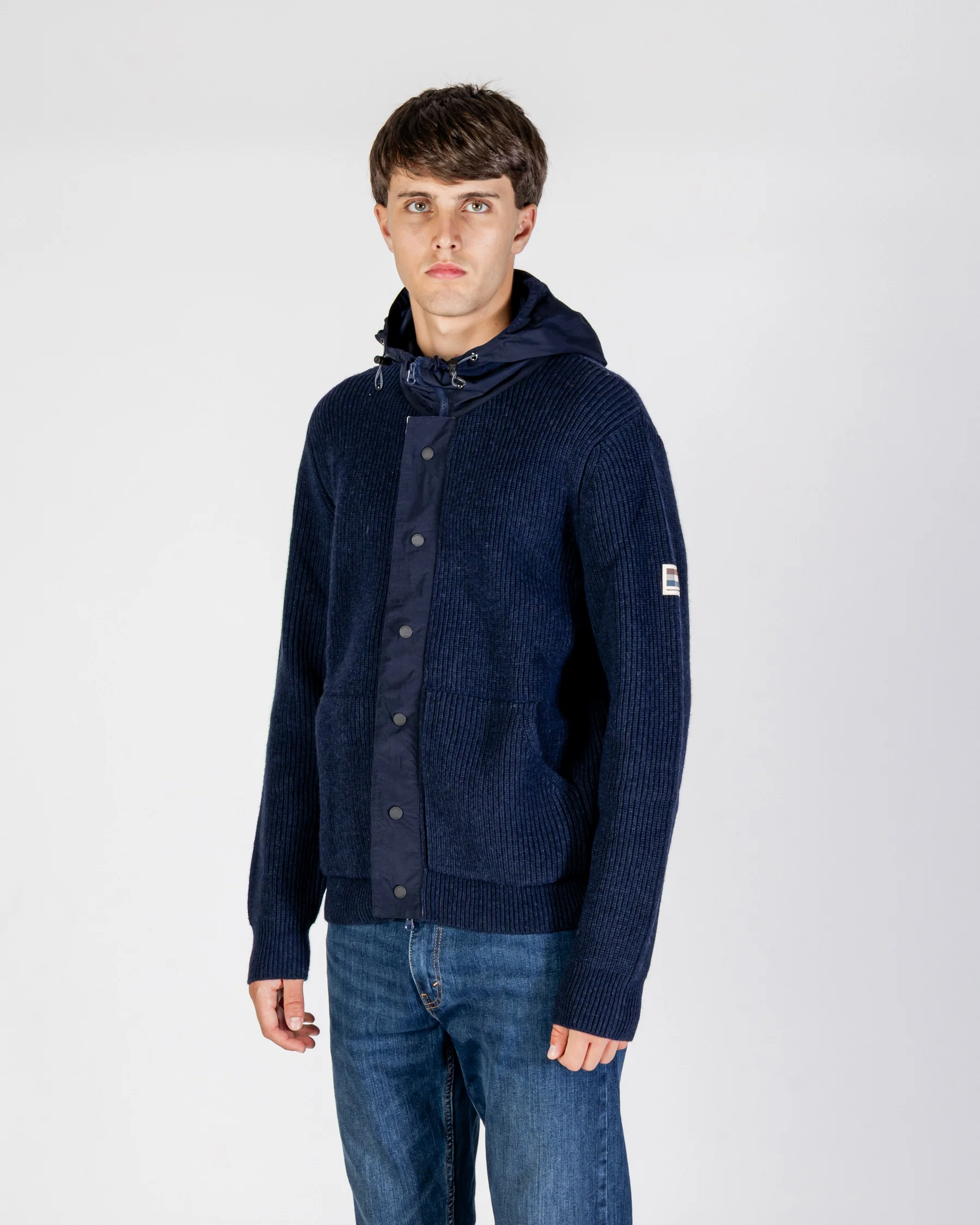 LAMBSWOOL HOODED FZ KNIT - Image 4