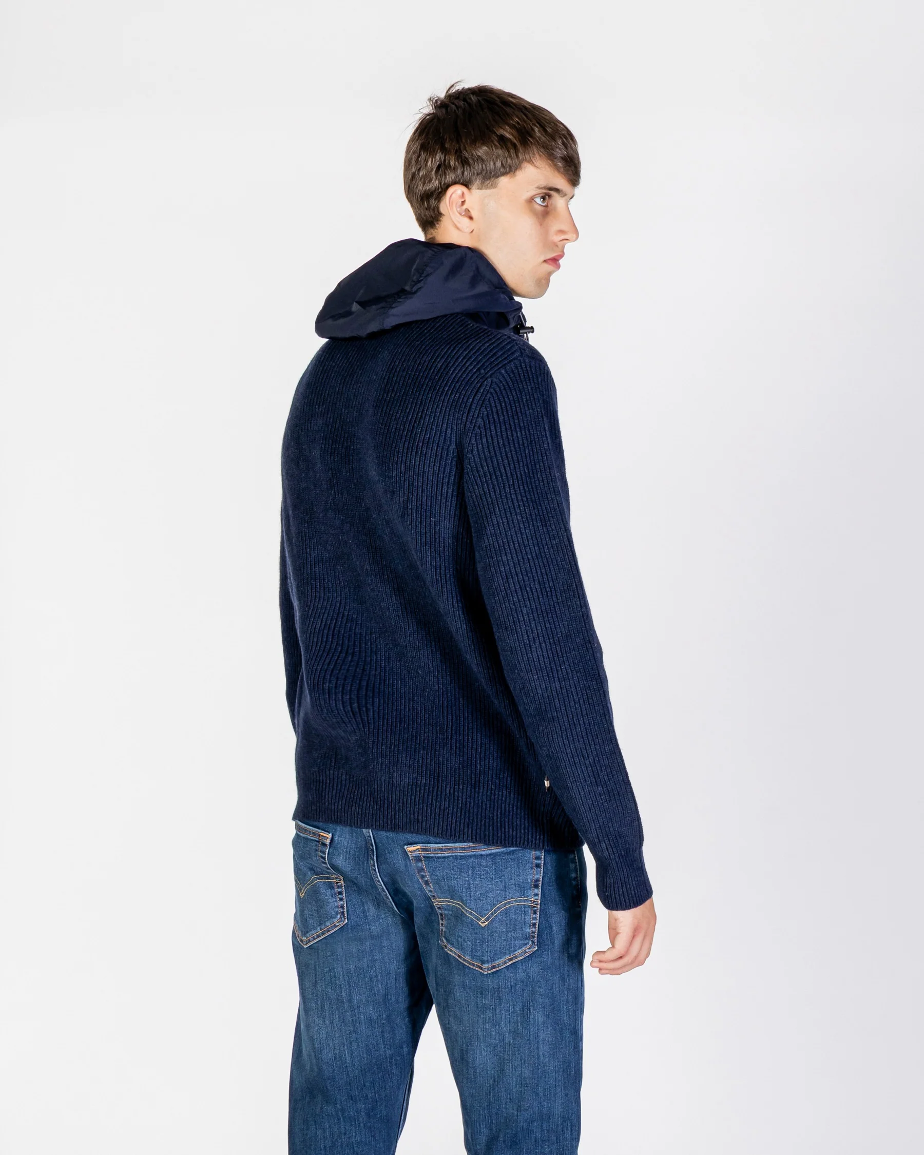 LAMBSWOOL HOODED FZ KNIT - Image 9