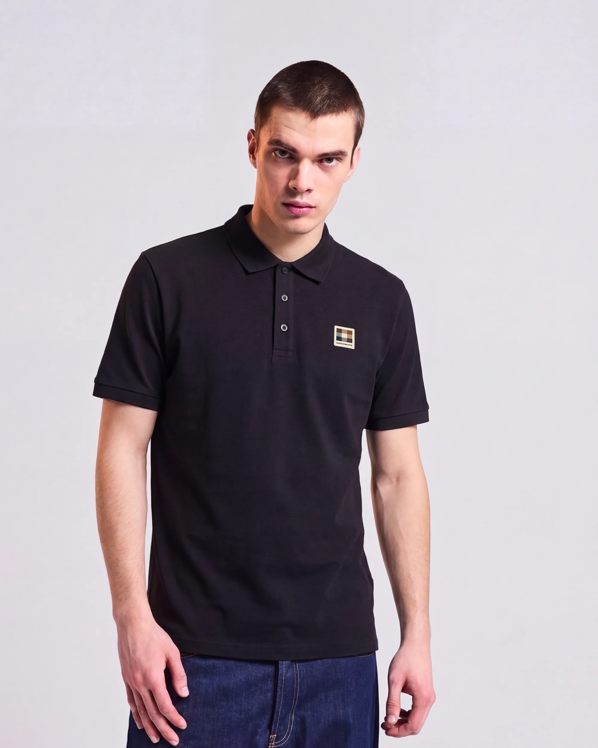 STRETCH PIQUET BADGE POLO - Image 2