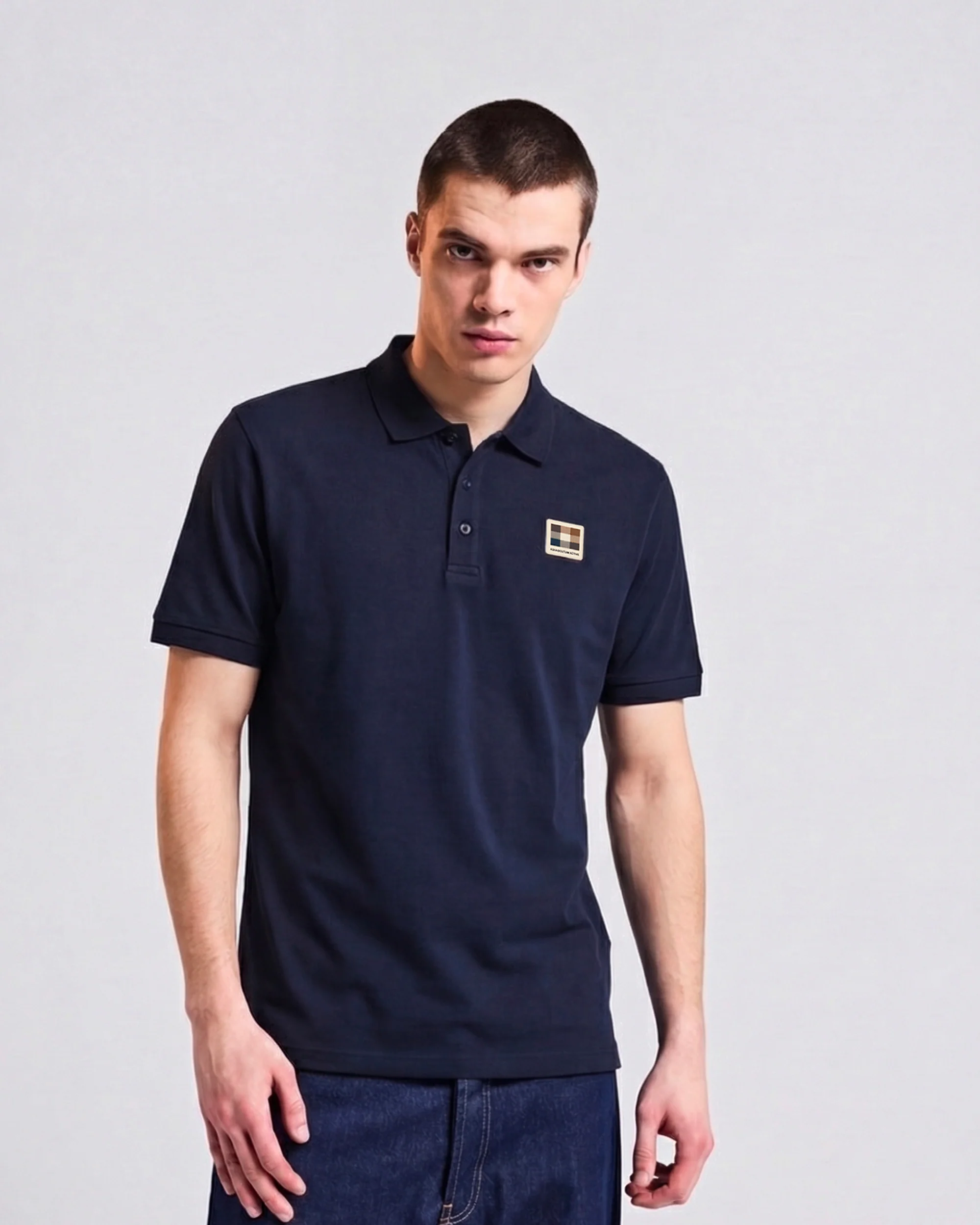 STRETCH PIQUET BADGE POLO - Image 2